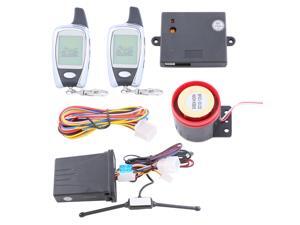 Quality motorcycle two way alarm kit with 2 transmitters remote arm disarm, shocking warning and remote engine start/cut off Quality motorcycle two way alarm kit with 2 transmitters remote arm disarm, shocking warning and remote engine start/cut off