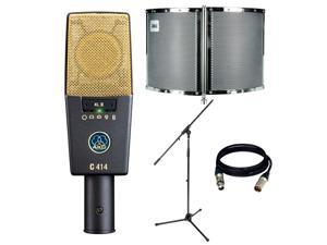 AKG Pro Audio C414 XLII Vocal Condenser Microphone, Multipattern. With Free Talent Filter, MIC Stand and 1 XLR Cable AKG Pro Audio C414 XLII Vocal Condenser Microphone, Multipattern. With Free Talent Filter, MIC Stand and 1 XLR Cable