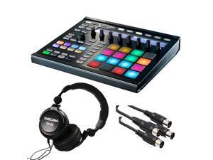 Native Instruments Maschine MK2 Groove Production Studio, Black. W/ Tascam + 2 Midi Cables. Native Instruments Maschine MK2 Groove Production Studio, Black. W/ Tascam + 2 Midi Cables.