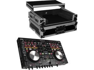 Denon DNMC6000MK2 Professional Digital Mixer and Controller. With ProX Flight Case For MC6000MK2 Controllers with Laptop Shelf Denon DNMC6000MK2 Professional Digital Mixer and Controller. With ProX Flight Case For MC6000MK2 Controllers with Laptop Shelf