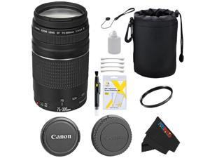 Canon EF 75-300mm f/4-5.6 III Telephoto Zoom Lens for Canon SLR Cameras T3, T3i, T4i, T5, T5i, 5D, 6D, 60D, 7D, 70D, SL1, 600D, 650D, 700D, 100D, 1100D + Pixi-Basic Accessory Bundle Canon EF 75-300mm f/4-5.6 III Telephoto Zoom Lens for Canon SLR Cameras T3, T3i, T4i, T5, T5i, 5D, 6D, 60D, 7D, 70D, SL1, 600D, 650D, 700D, 100D, 1100D + Pixi-Basic Accessory Bundle