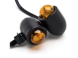 Krator® Motorcycle 2 pcs Black Amber Turn Signals Lights For Vespa GTS GTV 250 300 Krator® Motorcycle 2 pcs Black Amber Turn Signals Lights For Vespa GTS GTV 250 300