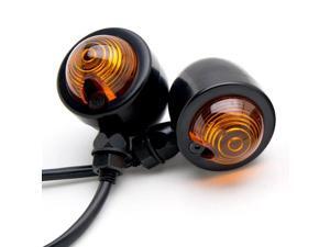 Krator® Motorcycle 2 pcs Black Amber Turn Signals Lights For Vespa GTS GTV 250 300 Krator® Motorcycle 2 pcs Black Amber Turn Signals Lights For Vespa GTS GTV 250 300