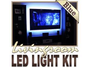 Biltek® 3.3' ft Blue Living Room TV Television LED Lighting Strip + Dimmer + Remote + Wall Plug 110V - Behind TV Couch Lighting Wall Units Fireplaces Floating Shelves Waterproof Flexible DIY 110V-220V Biltek® 3.3' ft Blue Living Room TV Television LED Lighting Strip + Dimmer + Remote + Wall Plug 110V - Behind TV Couch Lighting Wall Units Fireplaces Floating Shelves Waterproof Flexible DIY 110V-220V