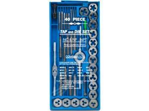 Biltek® 40pc Professional Metric Tap and Die Set T-Handle Wrench Screw Pitch Gauge NC NF Biltek® 40pc Professional Metric Tap and Die Set T-Handle Wrench Screw Pitch Gauge NC NF