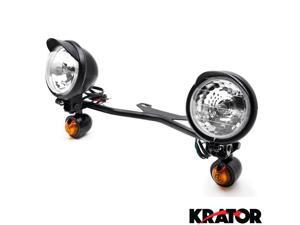Krator® Black Motorcycle Passing Light Bar & Turn Signals For Vespa GTS GTV 250 300 Krator® Black Motorcycle Passing Light Bar & Turn Signals For Vespa GTS GTV 250 300