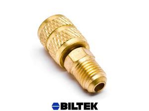 Biltek® 1/4" Male SAE x 5/16" Female SAE Swivel Adapter for R410a Mini Split HVAC System Biltek® 1/4" Male SAE x 5/16" Female SAE Swivel Adapter for R410a Mini Split HVAC System