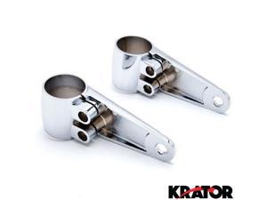 Krator® Headlight Fork Mounting Brackets 35/39/41mm Forks For Vespa LX GTS GTV 250 Sprint Sport Rally Krator® Headlight Fork Mounting Brackets 35/39/41mm Forks For Vespa LX GTS GTV 250 Sprint Sport Rally