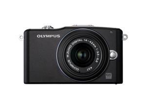 OLYMPUS PEN E-PM1 12.3MP Interchangeable Camera with CMOS Sensor, 3-inch LCD (Black) - Refurbished OLYMPUS PEN E-PM1 12.3MP Interchangeable Camera with CMOS Sensor, 3-inch LCD (Black) - Refurbished