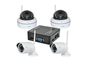 JideTech Mini 4CH NVR Kit with Indoor and Outdoor Wireless IP Camera Dome and Bullet Security System JideTech Mini 4CH NVR Kit with Indoor and Outdoor Wireless IP Camera Dome and Bullet Security System