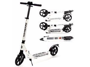 EXOOTER M1350WT Adult Cruiser Kick Scooter With Suspension Shocks - White EXOOTER M1350WT Adult Cruiser Kick Scooter With Suspension Shocks - White