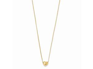 14k Yellow Gold 16" Chain with Puffed Heart Charm Necklace 14k Yellow Gold 16" Chain with Puffed Heart Charm Necklace