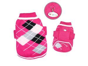 Argyle Pattern Turtleneck Sweater (Hot Pink) Argyle Pattern Turtleneck Sweater (Hot Pink)