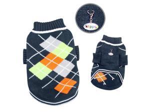 Argyle Pattern Turtleneck Sweater (Navy Charcoal) Argyle Pattern Turtleneck Sweater (Navy Charcoal)