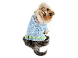 Square Knit Turtleneck Sweater with Pompoms Square Knit Turtleneck Sweater with Pompoms