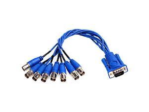 VGA 15-Pin Male Break Out to 8 BNC Female Cable Connectors for CCTV System VGA 15-Pin Male Break Out to 8 BNC Female Cable Connectors for CCTV System