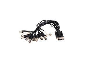 VGA 15-Pin Male Break Out to 8-BNC Female and 4-RCA Female Cable Connectors for CCTV System VGA 15-Pin Male Break Out to 8-BNC Female and 4-RCA Female Cable Connectors for CCTV System