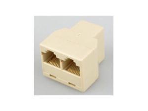 100 Pcs LOT 3-Way RJ45 Splitter/Y/T Network Cable Extender Plug Coupler Adapter 100 Pcs LOT 3-Way RJ45 Splitter/Y/T Network Cable Extender Plug Coupler Adapter