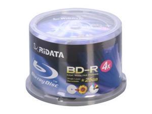 50 4X White Inkjet Printable Blu-Ray BD-R 25GB Blank Disc CAKE BOX 50 4X White Inkjet Printable Blu-Ray BD-R 25GB Blank Disc CAKE BOX