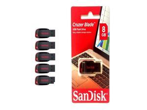 Lot of 5 SanDisk Cruzer Blade 8GB USB Flash Drive Thumb Pen Memory Stick 2.0 Lot of 5 SanDisk Cruzer Blade 8GB USB Flash Drive Thumb Pen Memory Stick 2.0