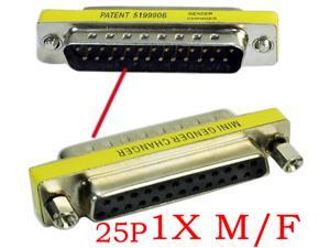 HQmade DB25 25pin Mini Gender Changer Serial Connector Male To Female M/F HQmade DB25 25pin Mini Gender Changer Serial Connector Male To Female M/F