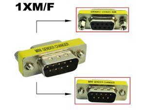 HQmade Serial DB9 9-pin Connector Cable Adapter Mini gender changer M/F Male to Female HQmade Serial DB9 9-pin Connector Cable Adapter Mini gender changer M/F Male to Female
