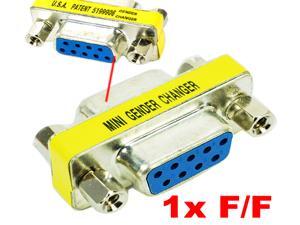 HQmade Serial DB9 9-pin RS232 DE9 Mini Adapter gender changer Connector for Cable Management F/F Female to Female HQmade Serial DB9 9-pin RS232 DE9 Mini Adapter gender changer Connector for Cable Management F/F Female to Female