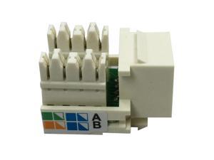 AMP TE Connectivity Enhanced Cat 5E RJ45 Jack UNIV, Wiring, Almond, LAN Network Cabling Module Keystone Jack Socket AMP TE Connectivity Enhanced Cat 5E RJ45 Jack UNIV, Wiring, Almond, LAN Network Cabling Module Keystone Jack Socket