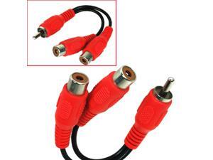 HQmade AV cable Adapter 1 to 2 RCA Stereo Y Splitter Cable Male to Female HQmade AV cable Adapter 1 to 2 RCA Stereo Y Splitter Cable Male to Female