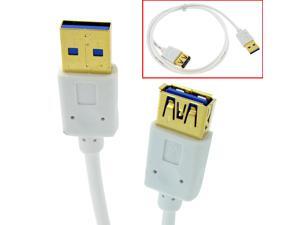 HQmade 3' SuperSpeed USB3.0 Extension Cable USB 3.0 Male to Female White Lead Gold Plated- 1.0M HQmade 3' SuperSpeed USB3.0 Extension Cable USB 3.0 Male to Female White Lead Gold Plated- 1.0M