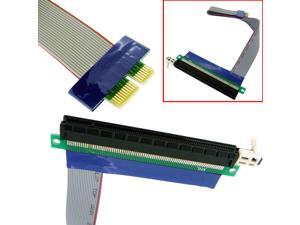HQmade PCI Express x1 to PCIe x16 Converter Flex Riser Card - Flexible Ribbon Cable PCI-e Expansion Slot Adapter / Extension Extender - 24cm - For BTC / Micro-ATX / Mini-ATX / Flex-ATX Motherbord HQmade PCI Express x1 to PCIe x16 Converter Flex Riser Card - Flexible Ribbon Cable PCI-e Expansion Slot Adapter / Extension Extender - 24cm - For BTC / Micro-ATX / Mini-ATX / Flex-ATX Motherbord