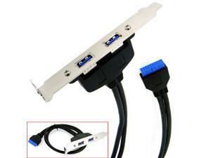HQmade PCI 20-pin to 2 USB 3.0 Cable Low Profile Slot Plate For Interconnect Motherboard Female To Female - 0.5m HQmade PCI 20-pin to 2 USB 3.0 Cable Low Profile Slot Plate For Interconnect Motherboard Female To Female - 0.5m