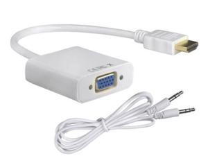 HQmade HDMI To VGA Adapter Cable with Audio Support - HDMI (Male) Video-out to VGA (Female) Video-In Converter Adapter - Single Directional - For TV-box, PC Laptop, Xbox, IPTV, RMVB Box, STU, STB HQmade HDMI To VGA Adapter Cable with Audio Support - HDMI (Male) Video-out to VGA (Female) Video-In Converter Adapter - Single Directional - For TV-box, PC Laptop, Xbox, IPTV, RMVB Box, STU, STB