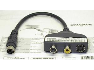 HQmade New Dell 044CTV Composite S Video Port Splitter Cable Convertor Adapter HQmade New Dell 044CTV Composite S Video Port Splitter Cable Convertor Adapter