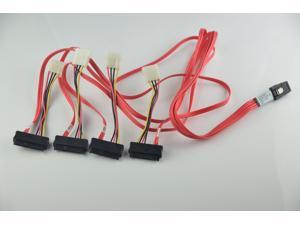 LSI 07-00021-01 / Molex 74562-7500 Internal MiniSAS SFF-8087 to 4x SFF-8482 w/4-pin Power Fanout Cable - Mini-SAS Lead LSI 07-00021-01 / Molex 74562-7500 Internal MiniSAS SFF-8087 to 4x SFF-8482 w/4-pin Power Fanout Cable - Mini-SAS Lead