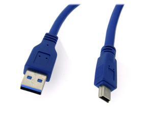 HQmade USB 3.0 Type A Male to Mini USB SuperSpeed Cable (10-Pin Mini-B) Male Data Lead -60CM 2' HQmade USB 3.0 Type A Male to Mini USB SuperSpeed Cable (10-Pin Mini-B) Male Data Lead -60CM 2'