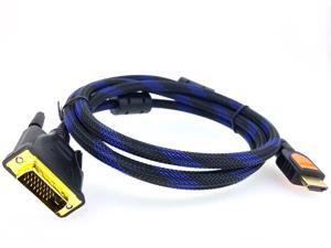 HQmade Dual Link DVI to HDMI Cable High Speed HDMI to DVI 24+1Pin Cable Male to Male 5ft HQmade Dual Link DVI to HDMI Cable High Speed HDMI to DVI 24+1Pin Cable Male to Male 5ft