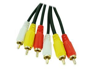 HQmade Q722 6' 3 RCA Male to 3 RCA Plug Male Connector Cable For TV DVD Game Console - 1.8M HQmade Q722 6' 3 RCA Male to 3 RCA Plug Male Connector Cable For TV DVD Game Console - 1.8M