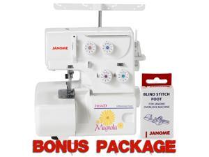 Janome Magnolia 7034D 3- & 4-Thread Serger w/ Differential Feed & FREE BONUS Janome Magnolia 7034D 3- & 4-Thread Serger w/ Differential Feed & FREE BONUS