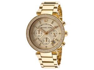 Michael Kors MK5354 Parker Glitz Chronograph Gold Tone Women's Watch Michael Kors MK5354 Parker Glitz Chronograph Gold Tone Women's Watch