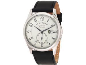 Stuhrling Men's 44mm Black Leather Stainless Steel Case Date Watch 171B.331554 Stuhrling Men's 44mm Black Leather Stainless Steel Case Date Watch 171B.331554