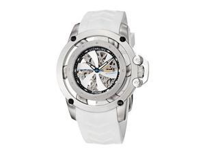 Stuhrling Men's 47mm White Rubber Stainless Steel Case Date Watch 309I.331P3 Stuhrling Men's 47mm White Rubber Stainless Steel Case Date Watch 309I.331P3