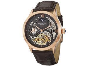 Stuhrling Men's 44mm Automatic Brown Calfskin Sapphire Glass Watch 571.3345K54 Stuhrling Men's 44mm Automatic Brown Calfskin Sapphire Glass Watch 571.3345K54