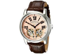Stuhrling Men's 45mm Brown Calfskin Stainless Steel Case Watch 661.02 Stuhrling Men's 45mm Brown Calfskin Stainless Steel Case Watch 661.02