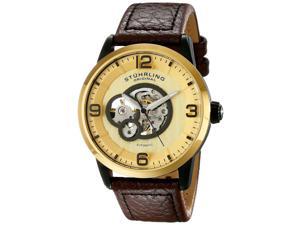 Stuhrling Men's 43mm Brown Calfskin Stainless Steel Case Watch 648.03 Stuhrling Men's 43mm Brown Calfskin Stainless Steel Case Watch 648.03