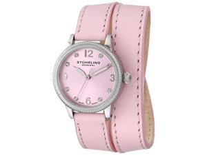 Stuhrling Women's 30mm Pink Calfskin Stainless Steel Case krysterna Watch 646.01 Stuhrling Women's 30mm Pink Calfskin Stainless Steel Case krysterna Watch 646.01