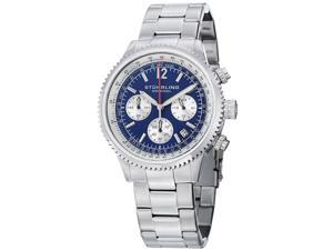 Stuhrling Men's 42mm Chronograph Silver Steel Bracelet & Case Date Watch 669B.02 Stuhrling Men's 42mm Chronograph Silver Steel Bracelet & Case Date Watch 669B.02