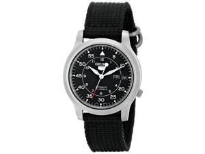 Seiko Men's SNK809 Seiko 5 Automatic Stainless Steel Watch with Black Canvas Band Seiko Men's SNK809 Seiko 5 Automatic Stainless Steel Watch with Black Canvas Band