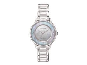Citizen Women's 30mm Silver Steel Bracelet & Case Mineral Glass Watch EM0380-81N Citizen Women's 30mm Silver Steel Bracelet & Case Mineral Glass Watch EM0380-81N