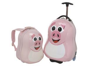 HAPPY TRAVEL PALS KIDS ANIMAL LUGGAGE AND BACKPACK PIGGY HAPPY TRAVEL PALS KIDS ANIMAL LUGGAGE AND BACKPACK PIGGY